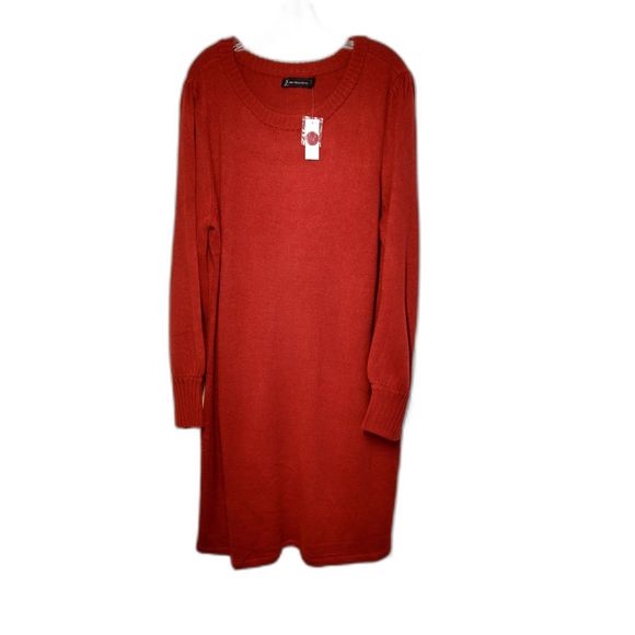 NWT Essential Button Back Red Sweater Dress Size XXL - Picture 3 of 10